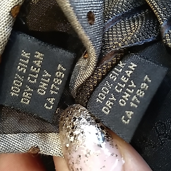 2 BANANA REPUBLIC woven silk neckties polka dot stripe shimmer men's  neckties - Picture 5 of 7